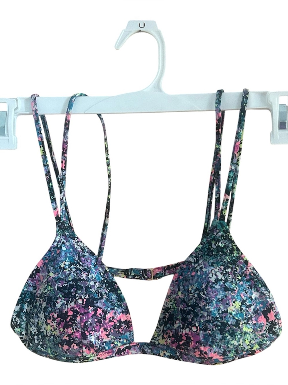 Victoria's Secret Paint Splatter Triangle Bikini Top size M